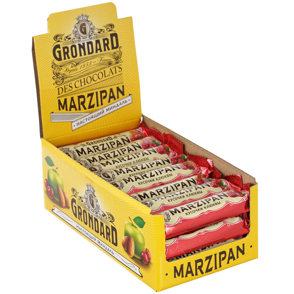  TM Grondard     (8415) Батончики глазированные Марципановые Клюква, (24шт по 50г)    в Чистополе