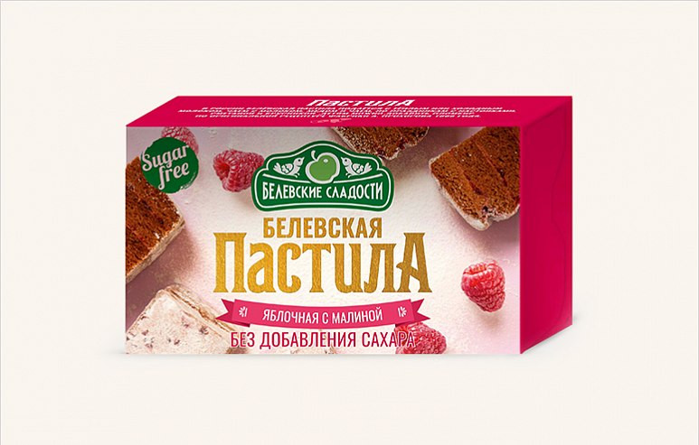  Пастила  200г диетическая с МАЛИНОЙ, НОВЫЙ ФОРМАТ (4*50г)   в Чистополе