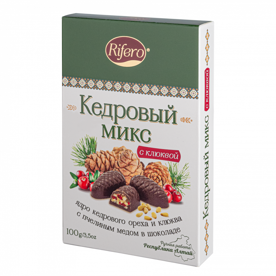  Риф и ко Конфеты "Кедровый микс КЛЮКВА" 100г     в Чистополе