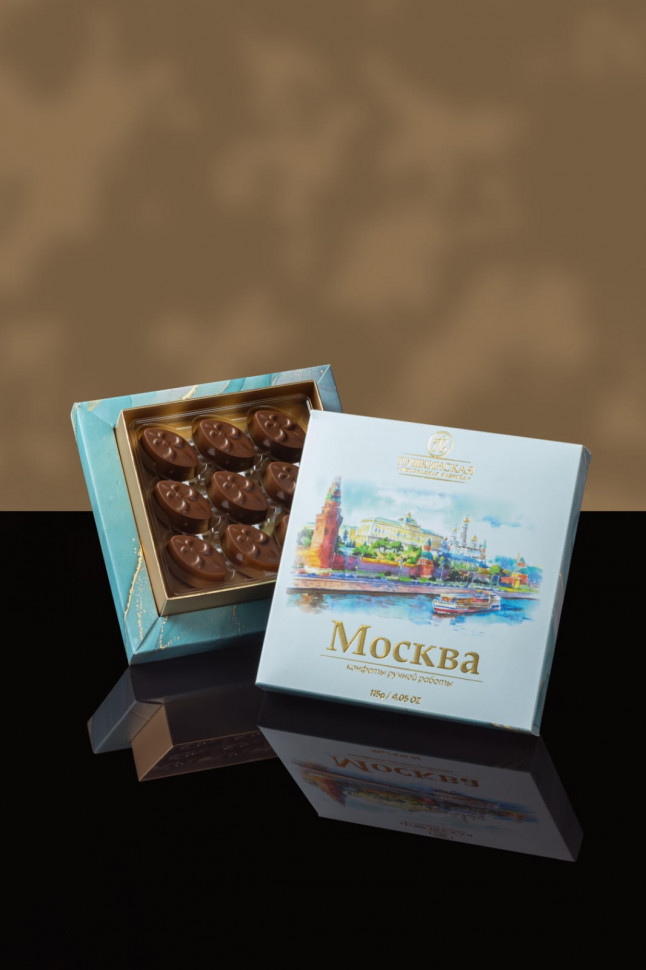  Пушкинская фабрика Конфеты Миндаль (Москва), 115г(голубая коробка) в Чистополе