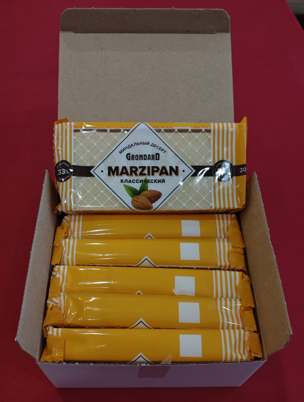 №1 TM Grondard      (11133) Марципан 33%, (блок 6 шт по 200г)             в Чистополе