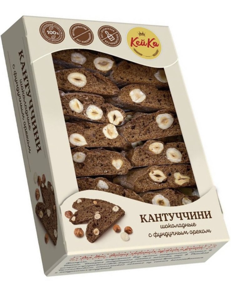  Кей Ко Кантуччини шоколадные с фундучным орехом, 200г  в Чистополе