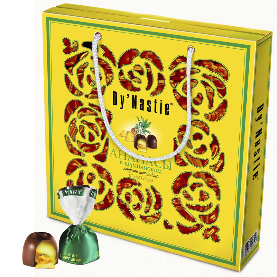  Династия Сумка Конфеты "Ананасы в шампанском", 220г   в Чистополе